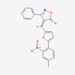 4-{[5-(4-methyl-2-nitrophenyl)-2-furyl]methylene}-3-phenyl-5(4H)-isoxazolone