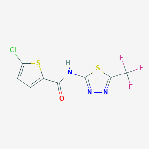 5-chloro-N-[5-(trifluoromethyl)-1,3,4-thiadiazol-2-yl]-2-thiophenecarboxamide