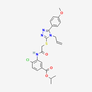 propan-2-yl 4-chloro-3-[({[5-(4-methoxyphenyl)-4-(prop-2-en-1-yl)-4H-1,2,4-triazol-3-yl]sulfanyl}acetyl)amino]benzoate