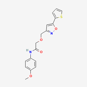 molecular formula C17H16N2O4S B4567425 N-(4-methoxyphenyl)-2-{[5-(2-thienyl)-3-isoxazolyl]methoxy}acetamide 