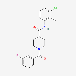 N-(3-chloro-2-methylphenyl)-1-(3-fluorobenzoyl)piperidine-4-carboxamide