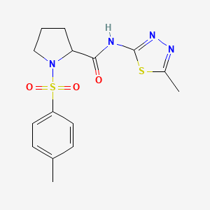 1-[(4-methylphenyl)sulfonyl]-N-(5-methyl-1,3,4-thiadiazol-2-yl)prolinamide