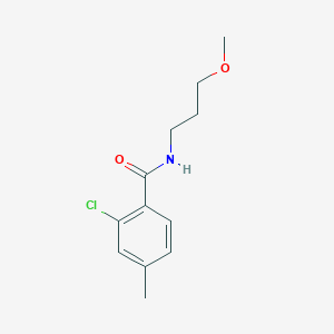 molecular formula C12H16ClNO2 B4567473 2-chloro-N-(3-methoxypropyl)-4-methylbenzamide 