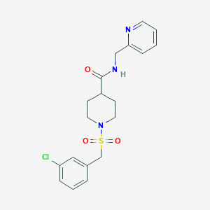 1-[(3-CHLOROPHENYL)METHANESULFONYL]-N-[(PYRIDIN-2-YL)METHYL]PIPERIDINE-4-CARBOXAMIDE