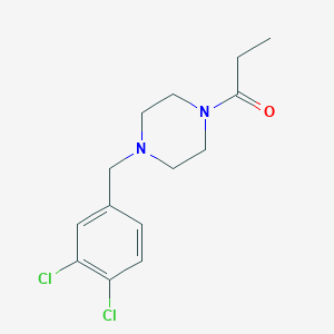 molecular formula C14H18Cl2N2O B4567518 1-[4-(3,4-DICHLOROBENZYL)PIPERAZINO]-1-PROPANONE 