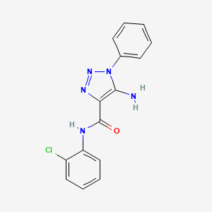 molecular formula C15H12ClN5O B4567532 5-amino-N-(2-chlorophenyl)-1-phenyl-1H-1,2,3-triazole-4-carboxamide 