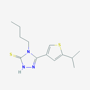 molecular formula C13H19N3S2 B456754 4-butyl-3-(5-propan-2-yl-3-thiophenyl)-1H-1,2,4-triazole-5-thione 