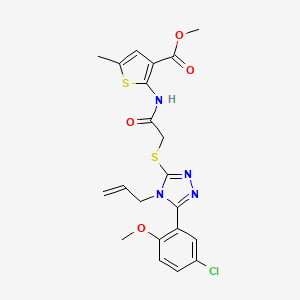 methyl 2-[({[4-allyl-5-(5-chloro-2-methoxyphenyl)-4H-1,2,4-triazol-3-yl]thio}acetyl)amino]-5-methyl-3-thiophenecarboxylate