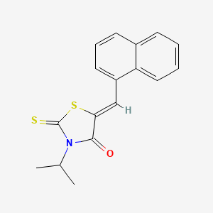 (5Z)-5-[(NAPHTHALEN-1-YL)METHYLIDENE]-3-(PROPAN-2-YL)-2-SULFANYLIDENE-1,3-THIAZOLIDIN-4-ONE