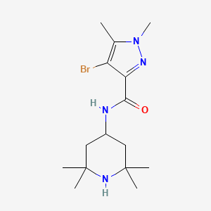 4-BROMO-1,5-DIMETHYL-N-(2,2,6,6-TETRAMETHYL-4-PIPERIDYL)-1H-PYRAZOLE-3-CARBOXAMIDE