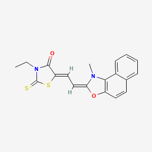 3-ethyl-5-[2-(1-methylnaphtho[1,2-d][1,3]oxazol-2(1H)-ylidene)ethylidene]-2-thioxo-1,3-thiazolidin-4-one