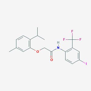 N-[4-iodo-2-(trifluoromethyl)phenyl]-2-(2-isopropyl-5-methylphenoxy)acetamide