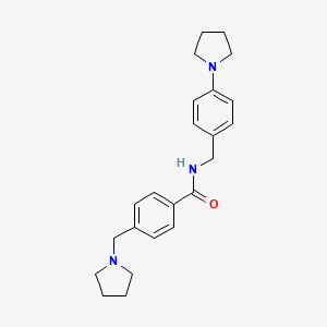 N-[4-(1-pyrrolidinyl)benzyl]-4-(1-pyrrolidinylmethyl)benzamide