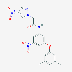 N-[3-(3,5-dimethylphenoxy)-5-nitrophenyl]-2-(4-nitro-1H-pyrazol-1-yl)acetamide