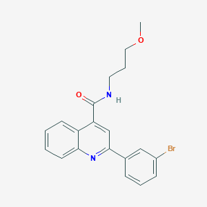 molecular formula C20H19BrN2O2 B4567638 2-(3-bromophenyl)-N-(3-methoxypropyl)quinoline-4-carboxamide 