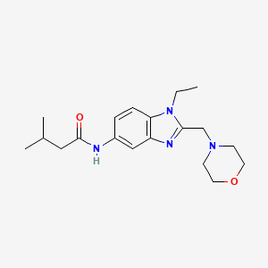 N-{1-Ethyl-2-[(morpholin-4-YL)methyl]-1H-1,3-benzodiazol-5-YL}-3-methylbutanamide