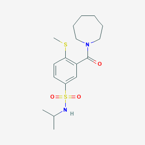 3-(1-azepanylcarbonyl)-N-isopropyl-4-(methylthio)benzenesulfonamide