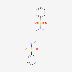 molecular formula C17H22N2O4S2 B4567749 N,N'-(2,2-DIMETHYL-1,3-PROPANEDIYL)DIBENZENESULFONAMIDE 