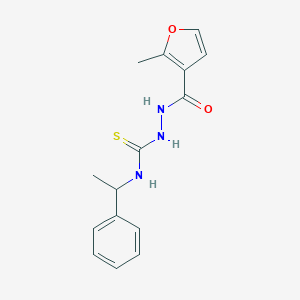 molecular formula C15H17N3O2S B456775 2-(2-methyl-3-furoyl)-N-(1-phenylethyl)hydrazinecarbothioamide 