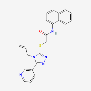 molecular formula C22H19N5OS B4567755 N-(naphthalen-1-yl)-2-{[4-(prop-2-en-1-yl)-5-(pyridin-3-yl)-4H-1,2,4-triazol-3-yl]sulfanyl}acetamide 