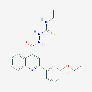 molecular formula C21H22N4O2S B456779 2-{[2-(3-ethoxyphenyl)-4-quinolinyl]carbonyl}-N-ethylhydrazinecarbothioamide 