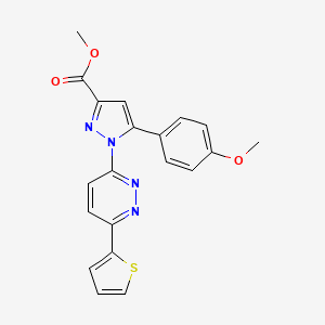 methyl 5-(4-methoxyphenyl)-1-[6-(thiophen-2-yl)pyridazin-3-yl]-1H-pyrazole-3-carboxylate