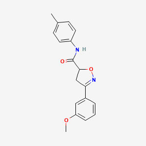 3-(3-methoxyphenyl)-N-(4-methylphenyl)-4,5-dihydro-1,2-oxazole-5-carboxamide