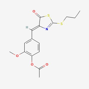 2-methoxy-4-{[5-oxo-2-(propylthio)-1,3-thiazol-4(5H)-ylidene]methyl}phenyl acetate