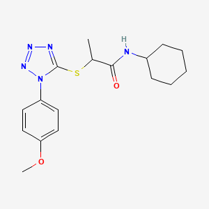 N-cyclohexyl-2-{[1-(4-methoxyphenyl)-1H-tetrazol-5-yl]thio}propanamide