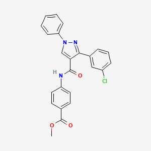 Methyl 4-[[3-(3-chlorophenyl)-1-phenylpyrazole-4-carbonyl]amino]benzoate