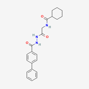 N-{2-[2-(4-biphenylylcarbonyl)hydrazino]-2-oxoethyl}cyclohexanecarboxamide