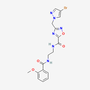 3-[(4-BROMO-1H-PYRAZOL-1-YL)METHYL]-N~5~-{2-[(2-METHOXYBENZOYL)AMINO]ETHYL}-1,2,4-OXADIAZOLE-5-CARBOXAMIDE