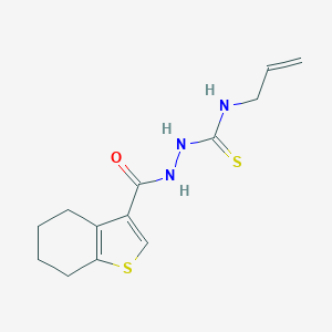 molecular formula C13H17N3OS2 B456786 N-allyl-2-(4,5,6,7-tetrahydro-1-benzothien-3-ylcarbonyl)hydrazinecarbothioamide 