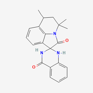 4,4,6-trimethyl-5,6-dihydro-1'H,4H-spiro[pyrrolo[3,2,1-ij]quinoline-1,2'-quinazoline]-2,4'(3'H)-dione