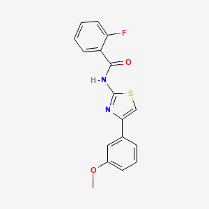 2-fluoro-N-[4-(3-methoxyphenyl)-1,3-thiazol-2-yl]benzamide