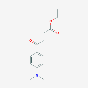 molecular formula C14H19NO3 B045679 4-[4-(二甲氨基)苯基]-4-氧代丁酸乙酯 CAS No. 117937-10-7