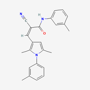 (2Z)-2-cyano-3-[2,5-dimethyl-1-(3-methylphenyl)-1H-pyrrol-3-yl]-N-(3-methylphenyl)prop-2-enamide