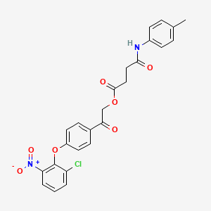 2-[4-(2-CHLORO-6-NITROPHENOXY)PHENYL]-2-OXOETHYL 4-OXO-4-(4-TOLUIDINO)BUTANOATE