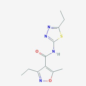 3-ethyl-N-(5-ethyl-1,3,4-thiadiazol-2-yl)-5-methyl-1,2-oxazole-4-carboxamide