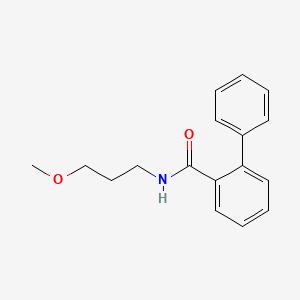 molecular formula C17H19NO2 B4567948 N-(3-methoxypropyl)-2-phenylbenzamide 