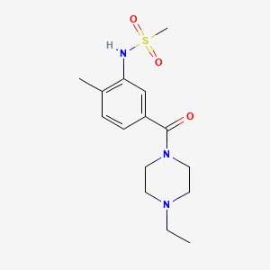 N-{5-[(4-ethyl-1-piperazinyl)carbonyl]-2-methylphenyl}methanesulfonamide