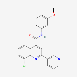 8-chloro-N-(3-methoxyphenyl)-2-(pyridin-3-yl)quinoline-4-carboxamide