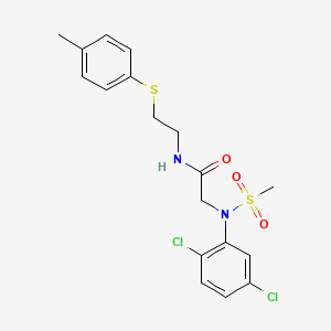 N~2~-(2,5-dichlorophenyl)-N-{2-[(4-methylphenyl)sulfanyl]ethyl}-N~2~-(methylsulfonyl)glycinamide