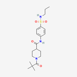 1-(2,2-dimethylpropanoyl)-N-[4-(propylsulfamoyl)phenyl]piperidine-4-carboxamide