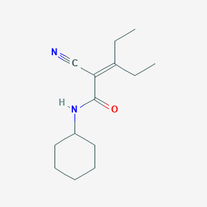 molecular formula C14H22N2O B456799 2-cyano-N-cyclohexyl-3-ethylpent-2-enamide 