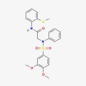 N~2~-[(3,4-dimethoxyphenyl)sulfonyl]-N~1~-[2-(methylthio)phenyl]-N~2~-phenylglycinamide