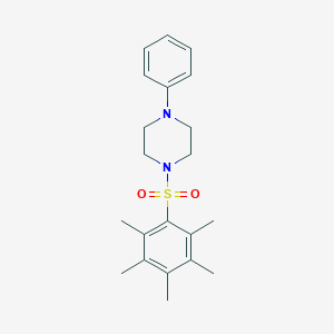 molecular formula C21H28N2O2S B456804 1-[(Pentamethylphenyl)sulfonyl]-4-phenylpiperazine 