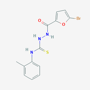 molecular formula C13H12BrN3O2S B456809 2-(5-bromo-2-furoyl)-N-(2-methylphenyl)hydrazinecarbothioamide CAS No. 438234-38-9