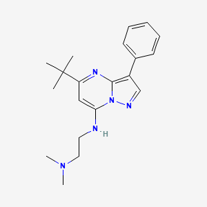 N'-(5-tert-butyl-3-phenylpyrazolo[1,5-a]pyrimidin-7-yl)-N,N-dimethylethane-1,2-diamine