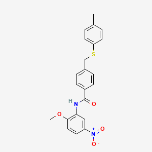 N-(2-methoxy-5-nitrophenyl)-4-{[(4-methylphenyl)thio]methyl}benzamide